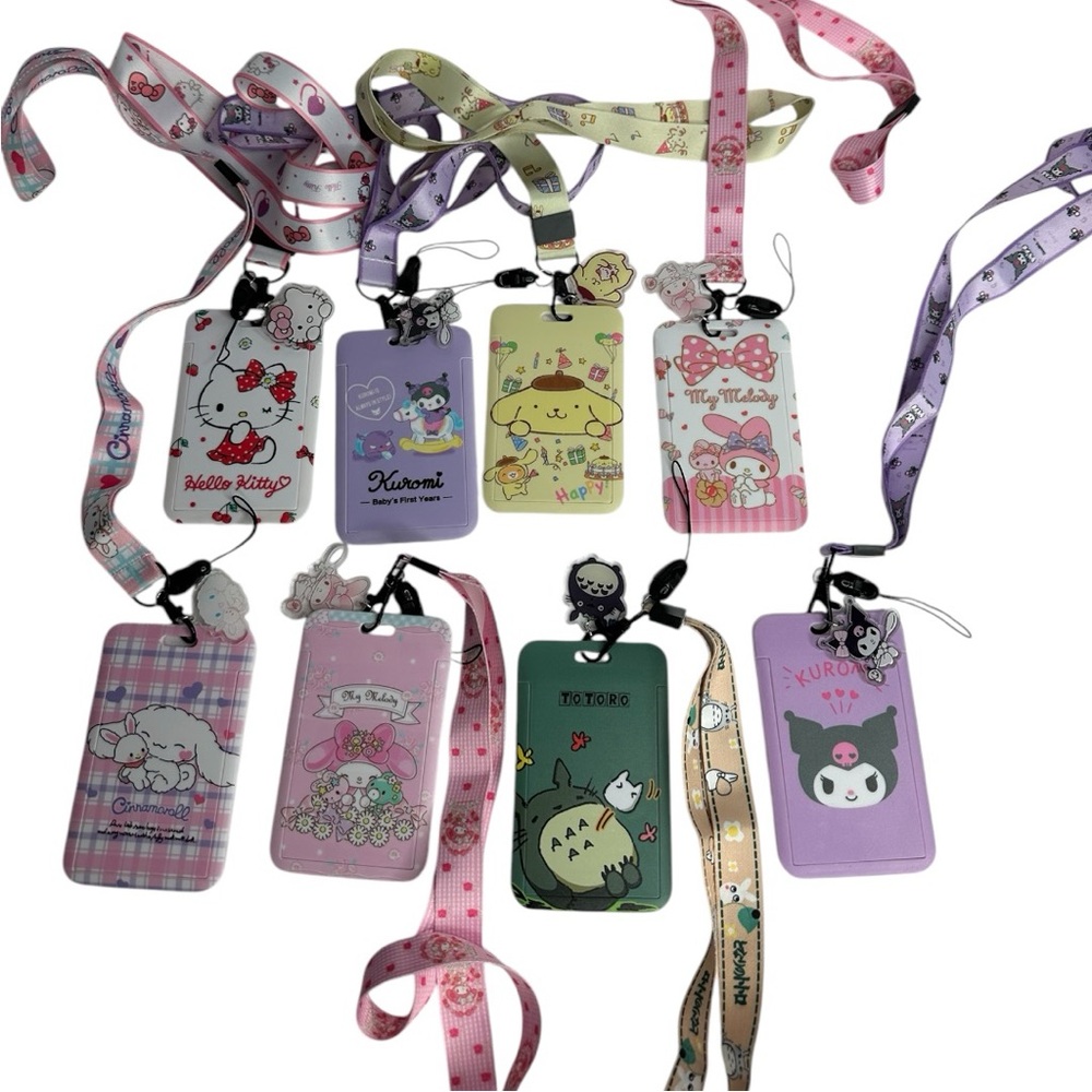 Sanrio Hello Kitty and Friends ID Badge Holder Keychain with Lanyard and Charm - Picture 2 of 12
